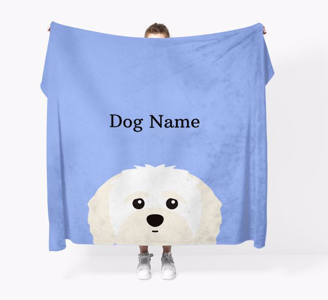 'Peeking Icon' - Personalized {breedFullName} Blanket